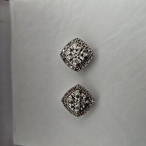 Diamond Earrings Set 1/10 CT TW I-J13, in 925 Sterling Silver. Luxury